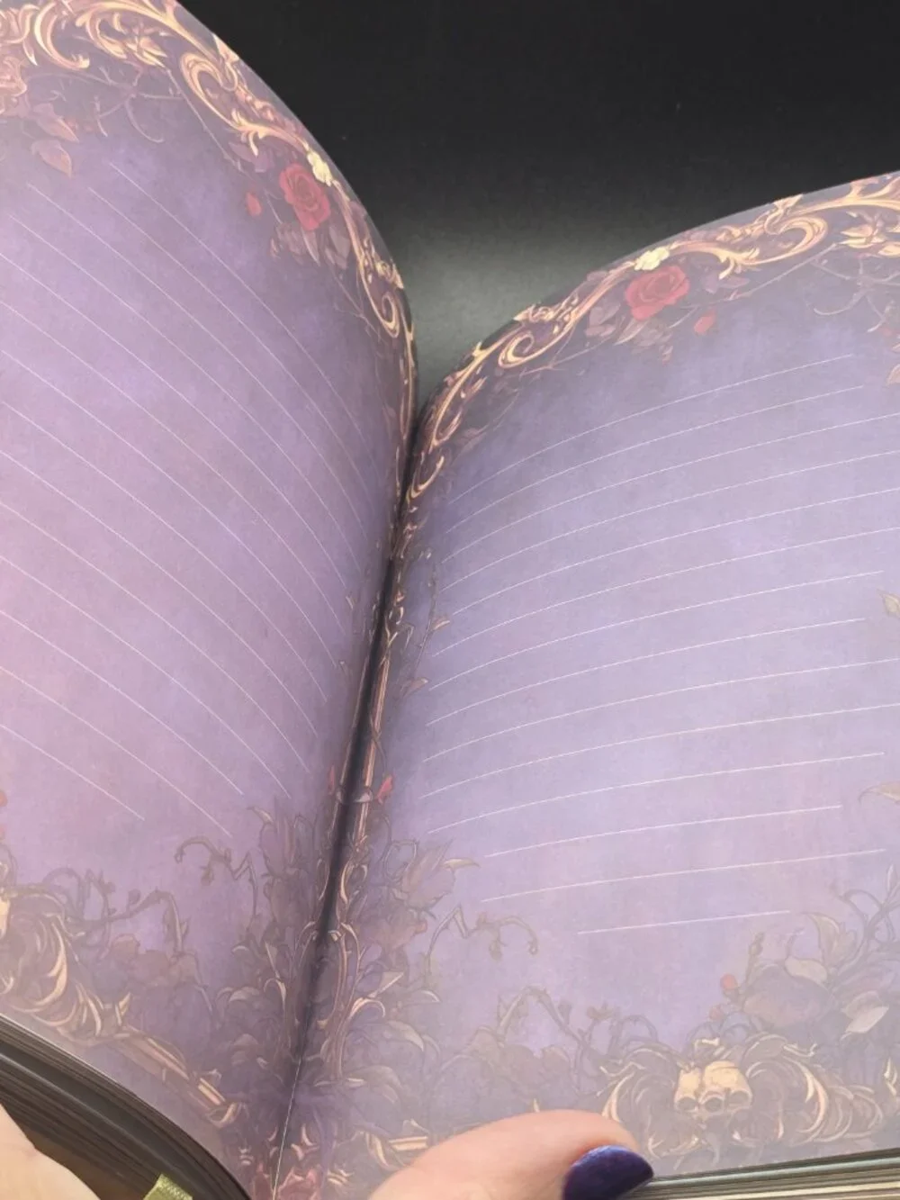 Hardcover Spell Book Journal | Rose Quartz Moon Crystal Diary